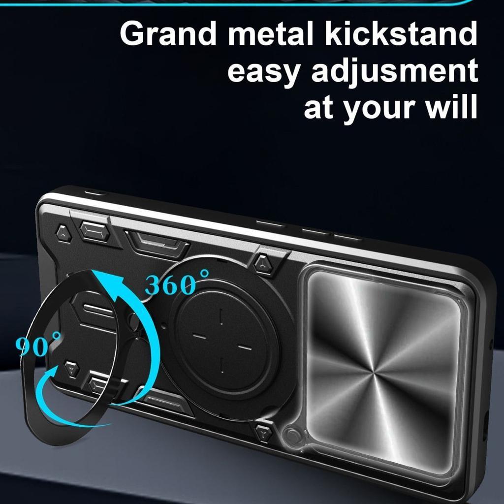 Case For iQOO 13 Magnetic Ring Holder Case Rotating Kickstand Full Body Shockproof Armor Protective Cover