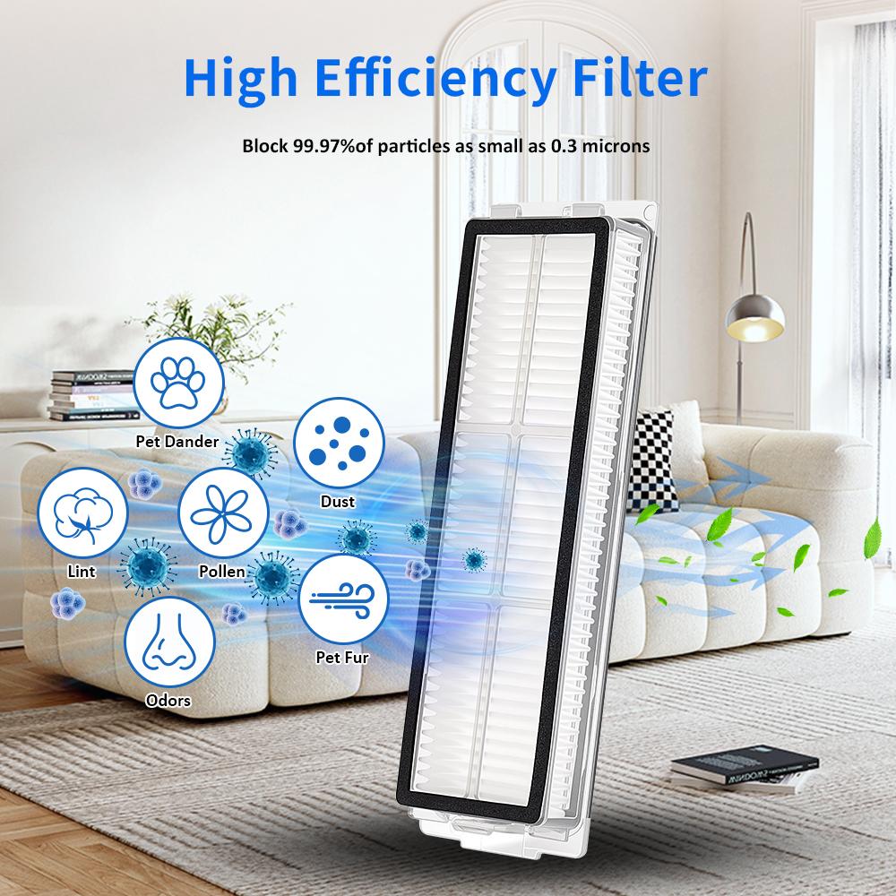 Filters With Cleaning Brush Spare Parts For Xiaomi Mijia 1 PRO / OV11CN Robot Vacuum Cleaner HEPA Filter Accessories Replacement
