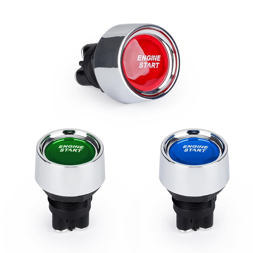 1PC 12V 50A 3 Pin SPST Momentary Engine Start Button Keyless Push Ignition Switch ON OFF For Cars Truck Marine RV Relays 5