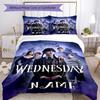 Wednesday Addams Mystery 3PCS Printed Bedding Set, Soft Breathable Duvet Cover and 5 Pillowcases, Home Decor Gift