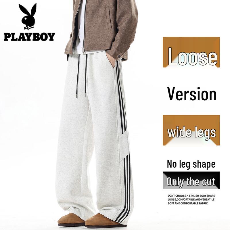 PLAYBOY Мужские тяжелые спортивные брюки прямого кроя в американском стиле 4XL