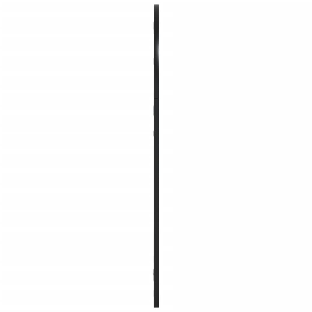 Wall Mirror Black 60x90 cm Curved Iron