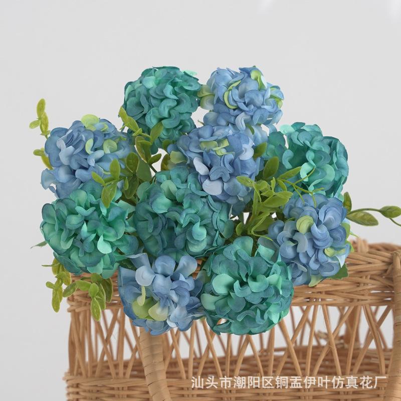 

Simulated Embroidered Ball Flower Wedding Silk Flower Arch Door Road Flower Home Desktop Decoration Flower Plant Wall Material 1pc синий