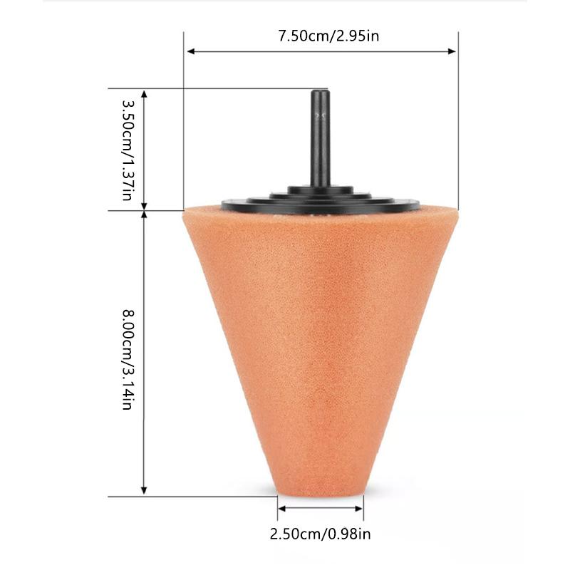 SEAMETAL 3PCS Car Tyres Foam Polishing Sponge Buffing Pad Car Polisher Tires Wheel Hub Polishing Tool