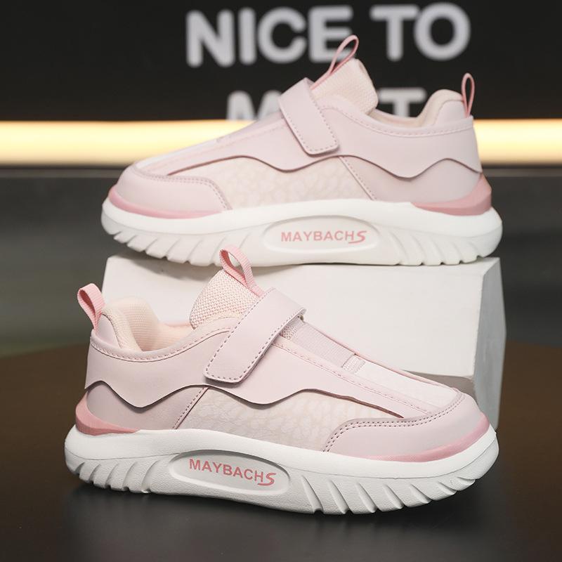 

Boys shoes summer 2025 new children s casual sports shoes medium and large children and boys lightweight non-slip small white board shoes 38 розовый