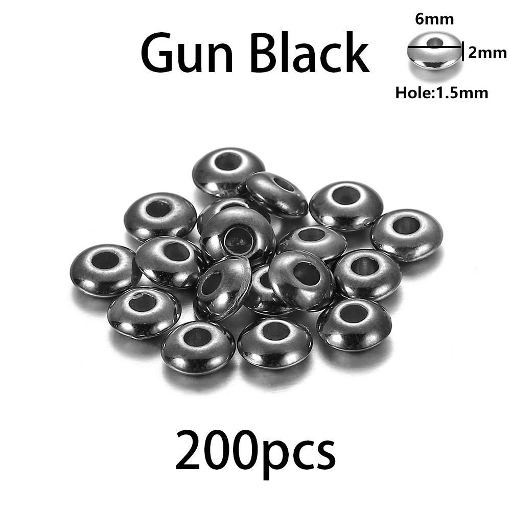 200-400Pcs CCB Multiple Styles Charm Spacer Beads Wheel Bead Flat Round Loose Beads For DIY Jewelry Making Supplies Accessories