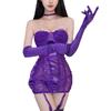 Sex Underwear Purple Sexy Uniform Temptation Low Chest Slim Neck Suspender Passion Bed Hot Suit