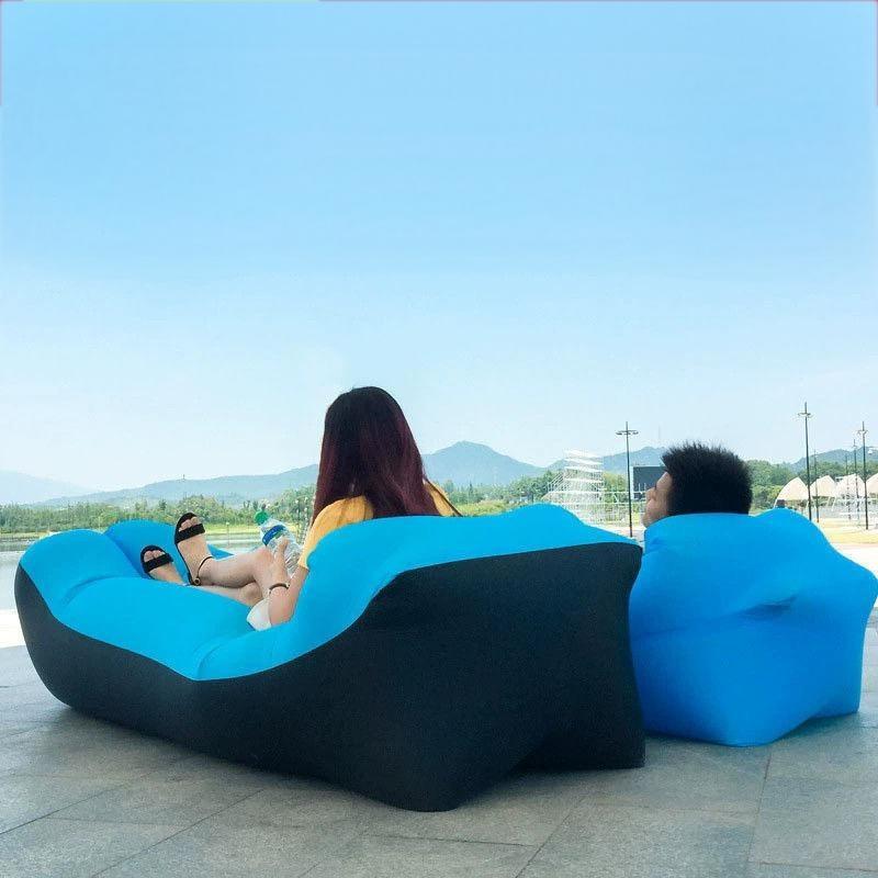 Portable Inflatable Sofa and Chair Combination - Outdoor Bed Shaped Lounge Chair with Quick Inflation and Deflation Suitable for Camping Beaches