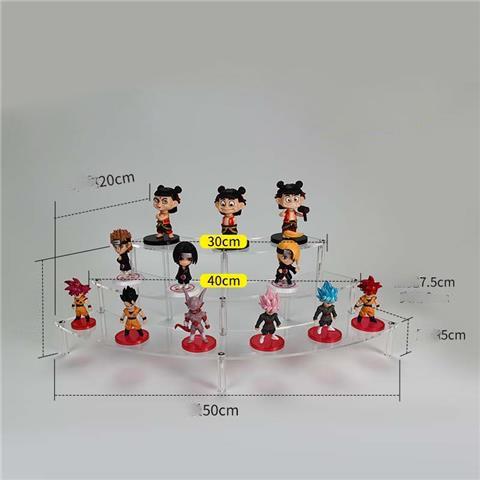 1-4 Tier Acrylic Display Stand for Action Figures,Cosmetic Rack Clay Doll Jewelry Cupcake Perfume for Corner Display Riser Shelf