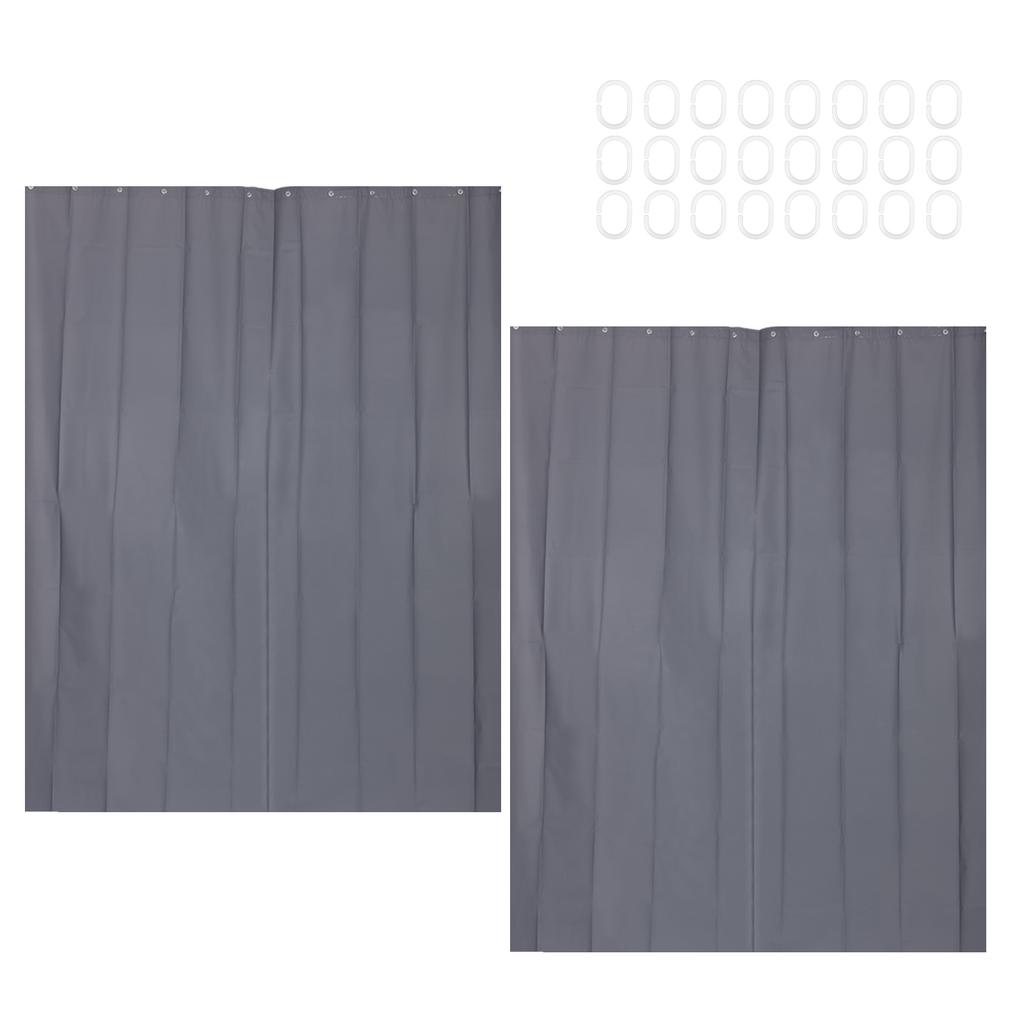 PEVA Shower Curtain Waterproof Plastic Clear Bath Curtains Transparent/Colorful Bathroom Curtains Mildew Home Luxury with Hooks