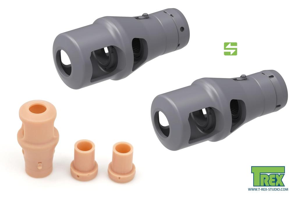 T-rex Studio 1/35 German 8.8cm KwK/PaK Muzzle Brake Late Type 1 (4 Pieces) Plastic Model Parts TR35155