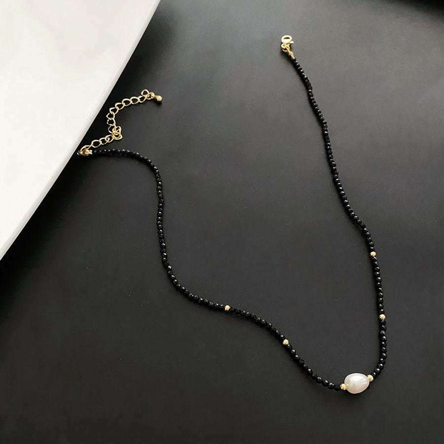 

2023 Дизайнерское колье-чокер из черного пресноводного жемчуга класса люкс для женщин