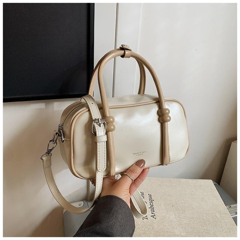 Fashionable and Simple Hand-held Bowling Bag, Color-matched Small Square Bag, Single-shoulder Crossbody Bag, Commuting Bag