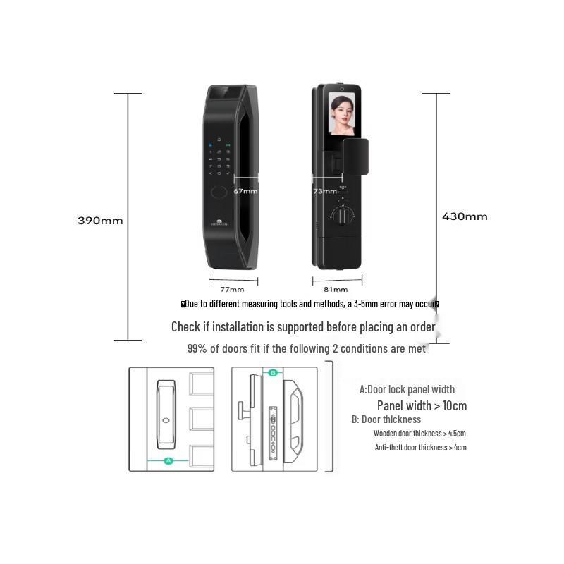 DESMAN Q5FPro Smart Door Lock with Facial Recognition