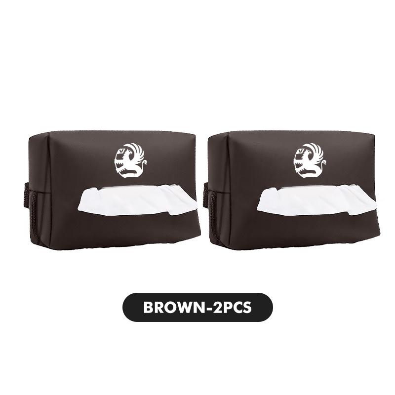 Leather Car Seat Tissue Box Hanging Bag Headrest Paper Cover For Vauxhall Tigra Corsa VXR Astra D G J H Zafira Vectra