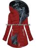 Mid-Length Slimming Hooded Jacket - Women's Thickened Cotton with Velvet Lining
