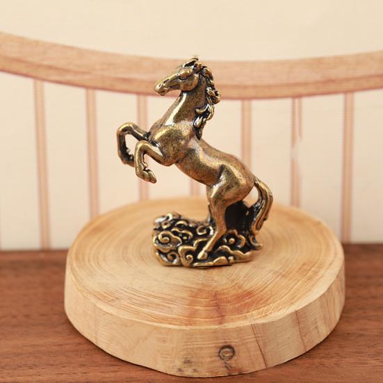 Feng Shui Pferde-Statue 2026 Jahr des Pferdes Tischplatte Messing Ornamente Chinesisches Neujahrssegen Souvenir Tierkreis Tier Skulptur für Festival Heimdeko