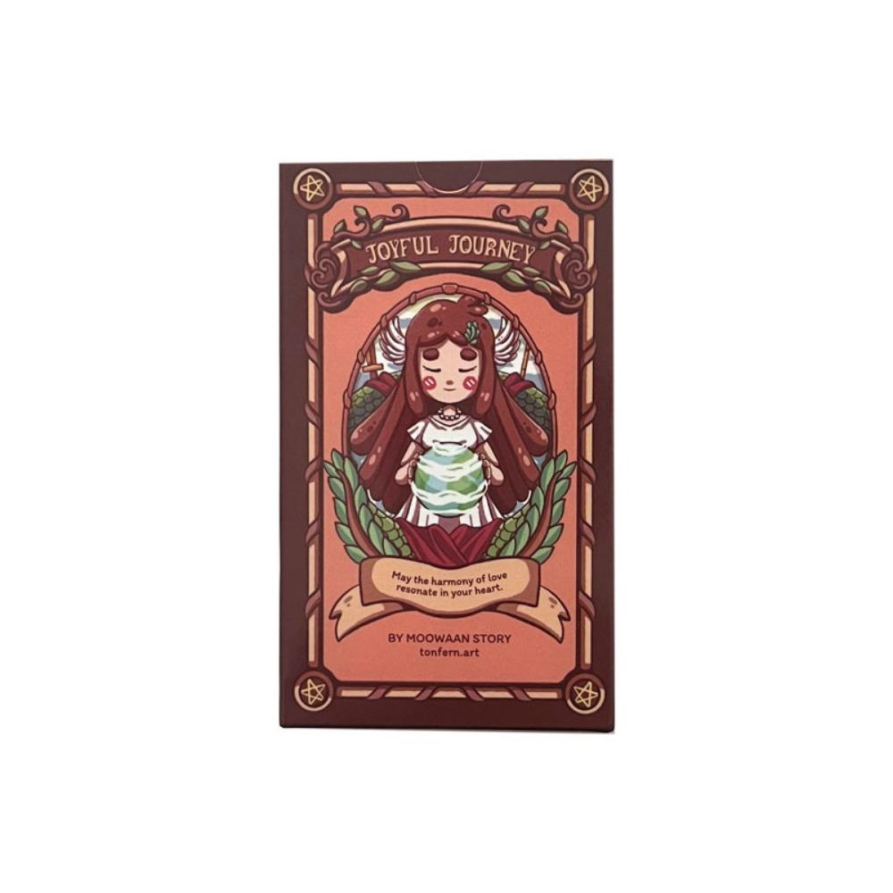 12*7cm Joyful Journey Tarot with Guidebook for Beginners Rider-waite System Cartoon Cute Tarot Deck 78 Pcs Cards