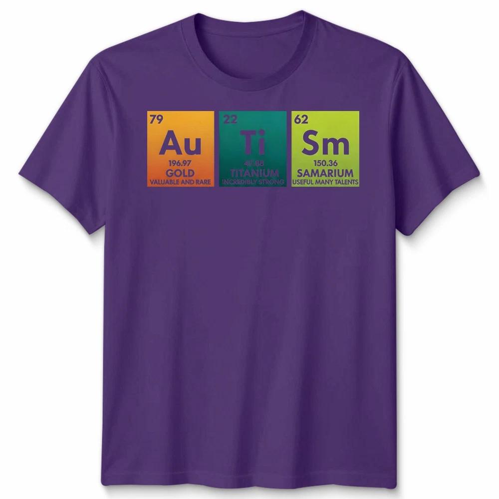 Autismus Bewusstsein Unisex Lustiges Autismus Periodensystem T-Shirt