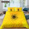 Vintage Sunflowers Duvet Cover Set Letters Bedding Set Letters And Sunflowers Printed Retro Girls Queen Size 23pcs Quilt Cover