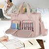 Teamoy Tote Bag, 10 Pockets, A4 Size, D-Ring, and Pen Slot, Large Capacity, Lightweight, Shoulder Bag, Perfect for Commuting, School, or as a Mother's