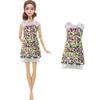 5 Pcs/Set Fashion Doll Clothes for 11.5'' Girl Doll Shiny Sequin Mini Gown Dinner Party Wear Clothes Lace Skirt 30cm Doll Accessories Kids Toy Gift