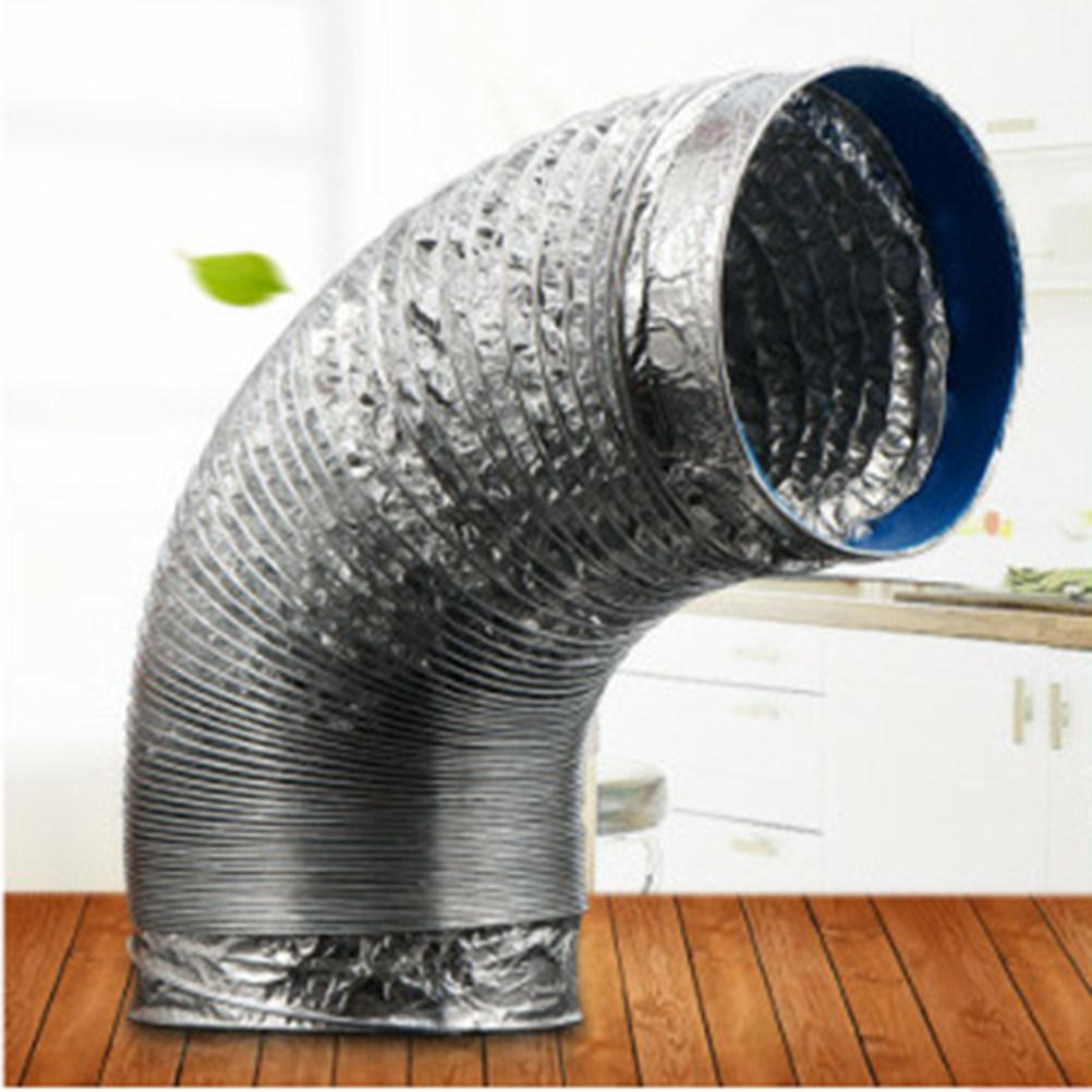 1Pcs Aluminum Foil Exhaust Hose 2m Thick Flexible Duct for Hvac Ventilation Dryer Vent Dryer Duct Hose 80mm Diameter