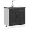 VidaXL Meuble bas pour évier Kalmar noir 80x46x81,5 cm bois ingénierie 853448