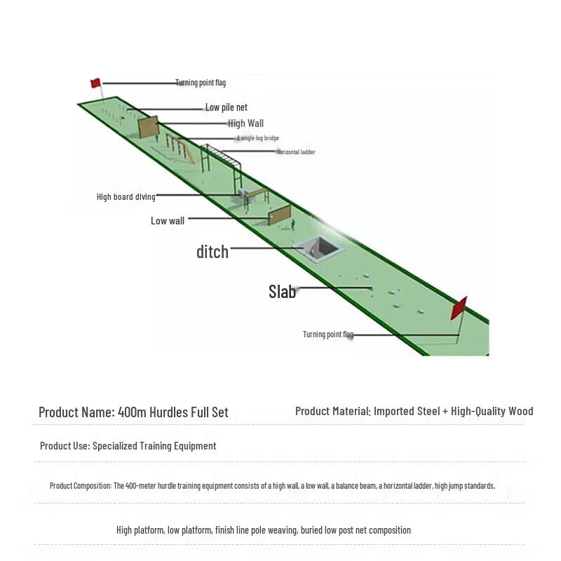 Linwa 400m Obstacle Course Training Equipment