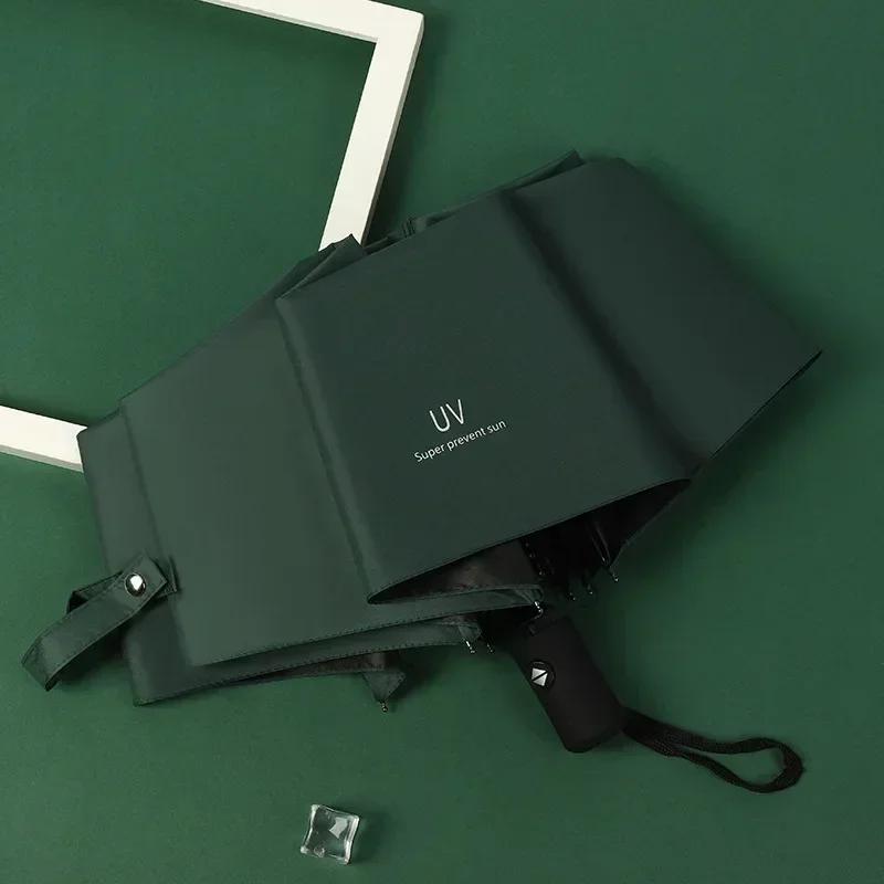 Automatic Umbrella Uv Resistant Windproof Umbrellas Sun Paraguas Umbrella Fashionable Elegant Matte Fashion Lightweight Umbrella