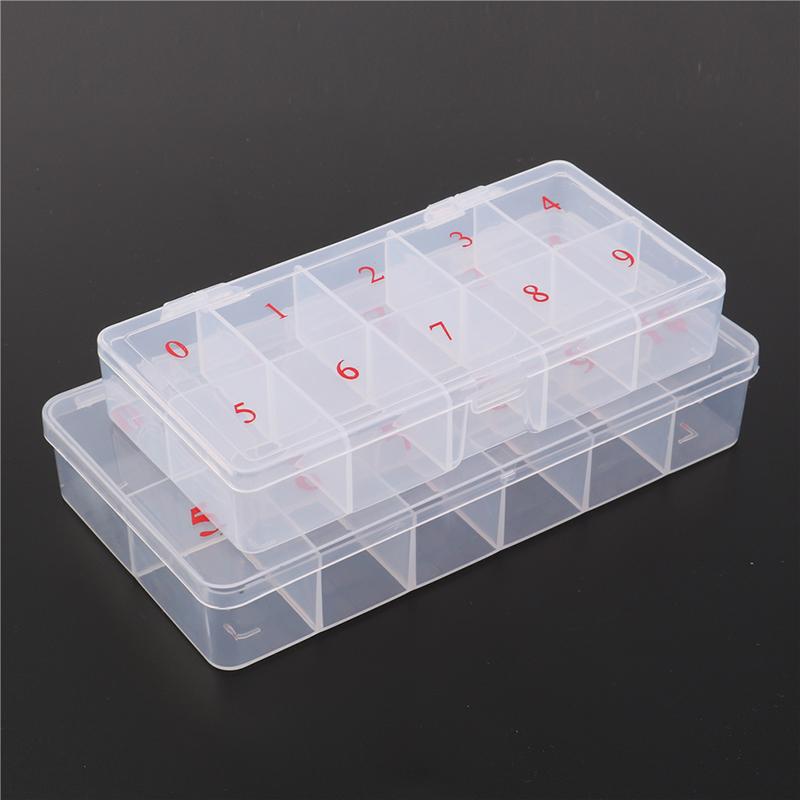 10 Cells False Nail Art Tips Box Storage Case Fake Nail Art Tips Box Case