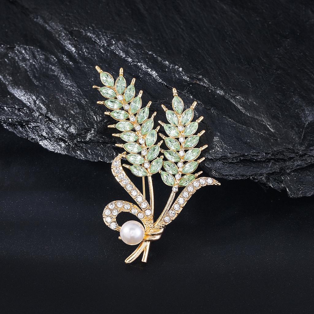 Premium Wheat Ear Brooch Women's Summer Cheongsam Accessories Corsage Metal Jewelry Men's Hat Pendant Decorative Pin