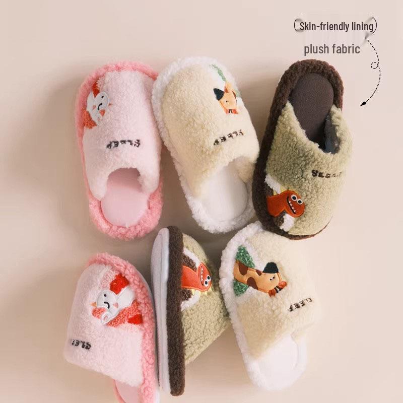 Rutschfeste Winterhausschuhe für Kinder: Gemütliche Baumwolle für drinnen für Jungen & Mädchen