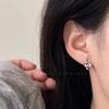 Glossy Metal Flower Pleated Stud Earrings Female Niche Unique Design High-end Earrings Cold Wind Special-shaped Ear Jewelry