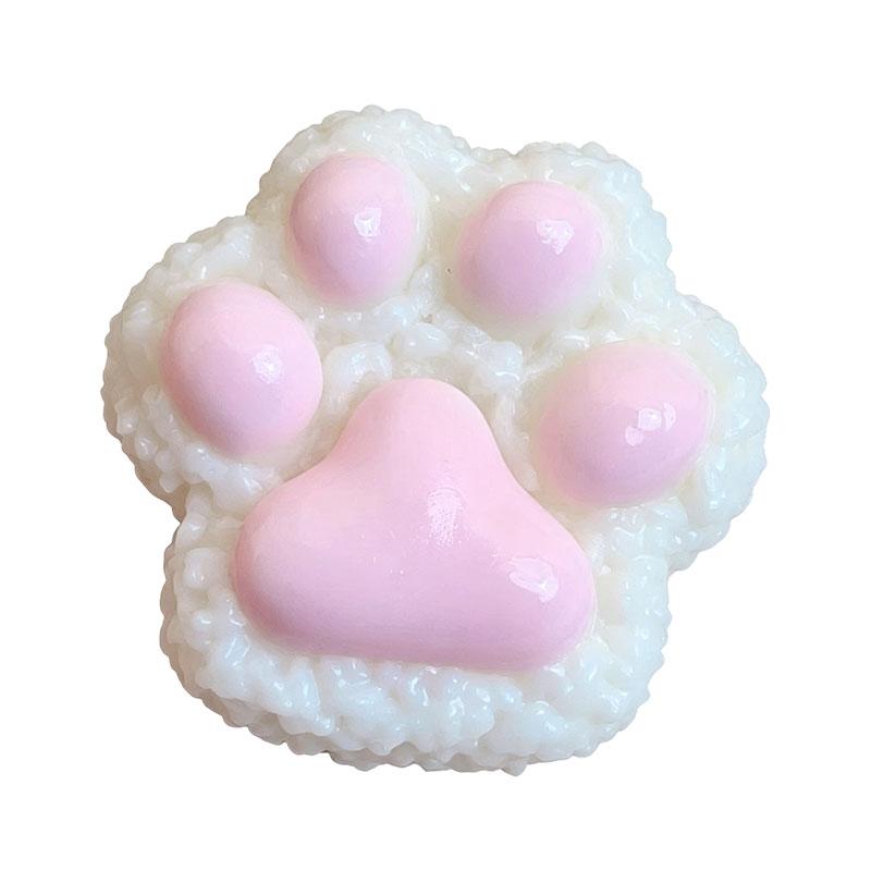 Cute Cat Paw Squishy Colourful Squeeze Stress Toy Anxiety Relief Fidget Decompression Toys Super Soft Slow Rebound Birthday Gift