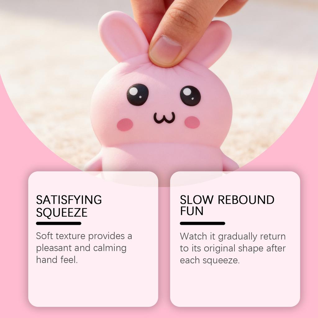 A Small Bunny Stress-relieving Toy, A Perfect Gift For A Friend.