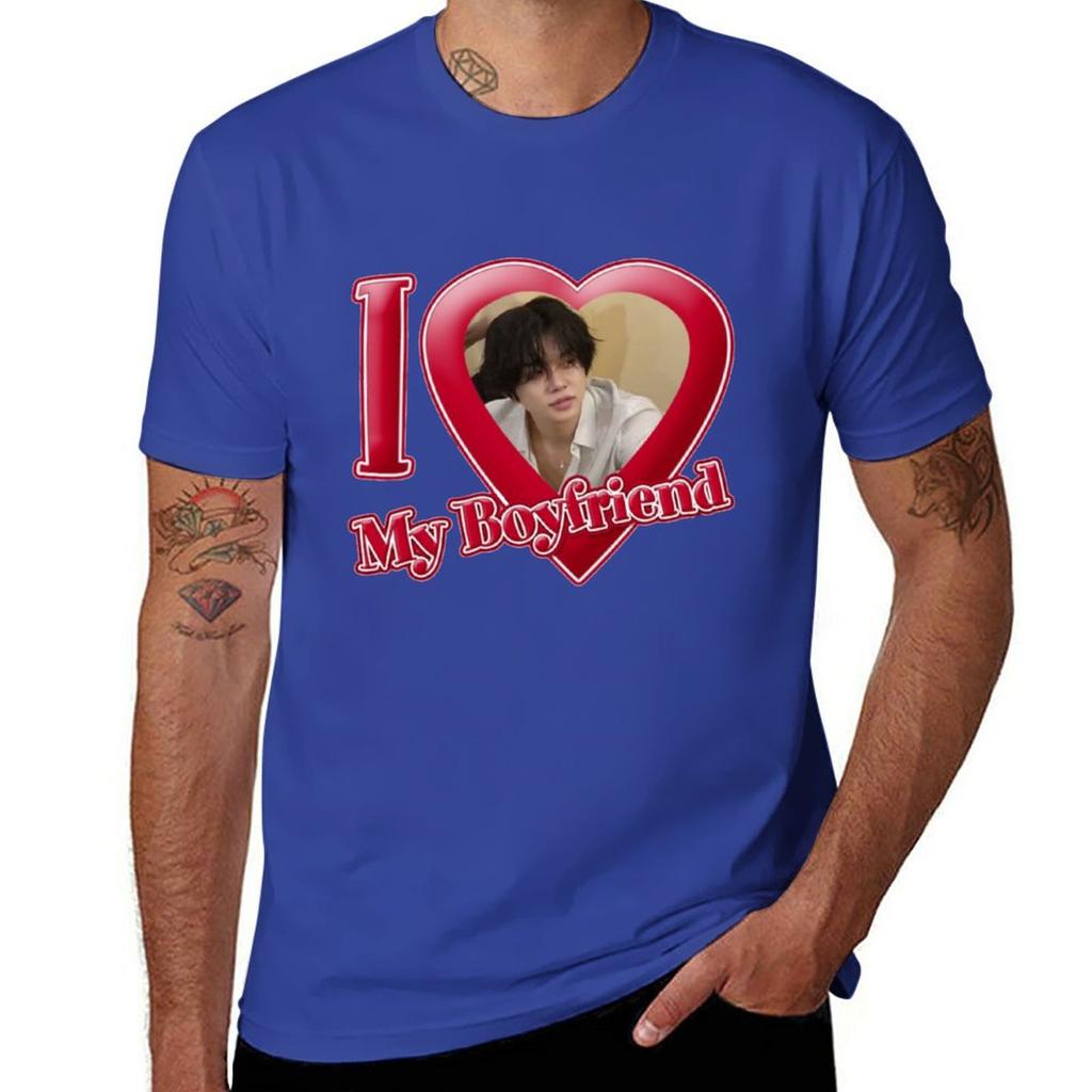 New Yeonjun TXT I love my boyfriend TShirt korean fashion cute tops plus size tops Tshirt men