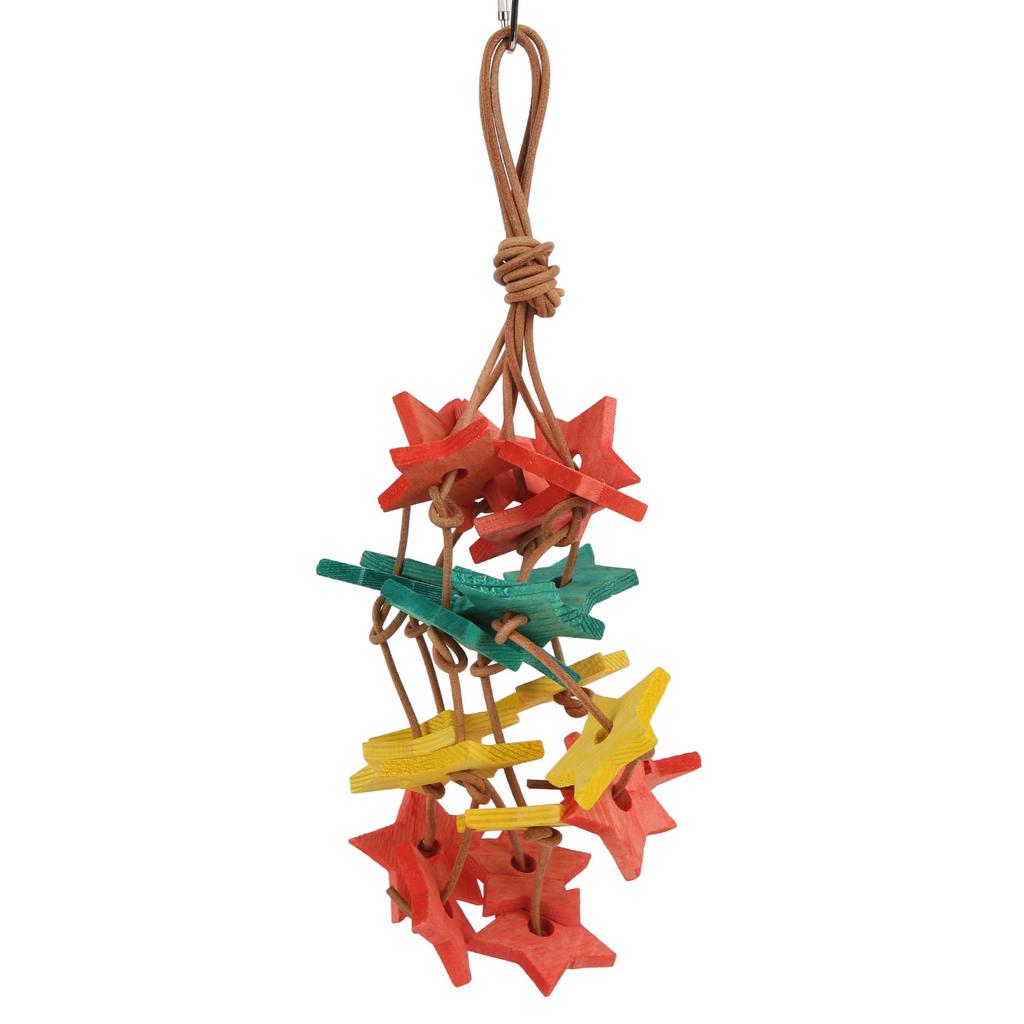 Bird Wood Star Toy Bite Resistant   Wood Star Chewing Toy for Budgies Parakeet Cockatiel Lovebird