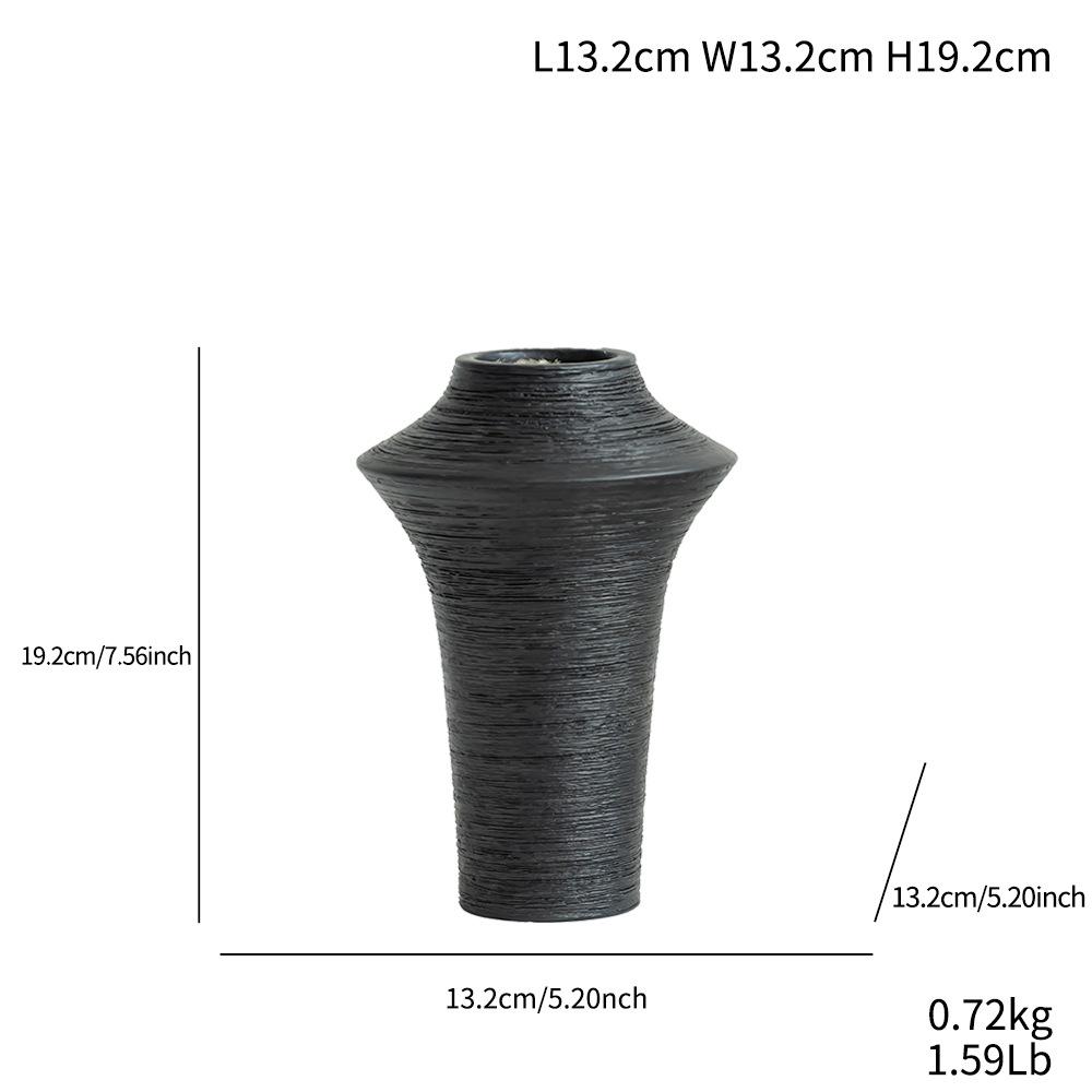 Jumping Knife Engraved Ceramic Vase High-End Home Light Luxury Decoration Ornament Desktop Simple Art Flower Arrangement