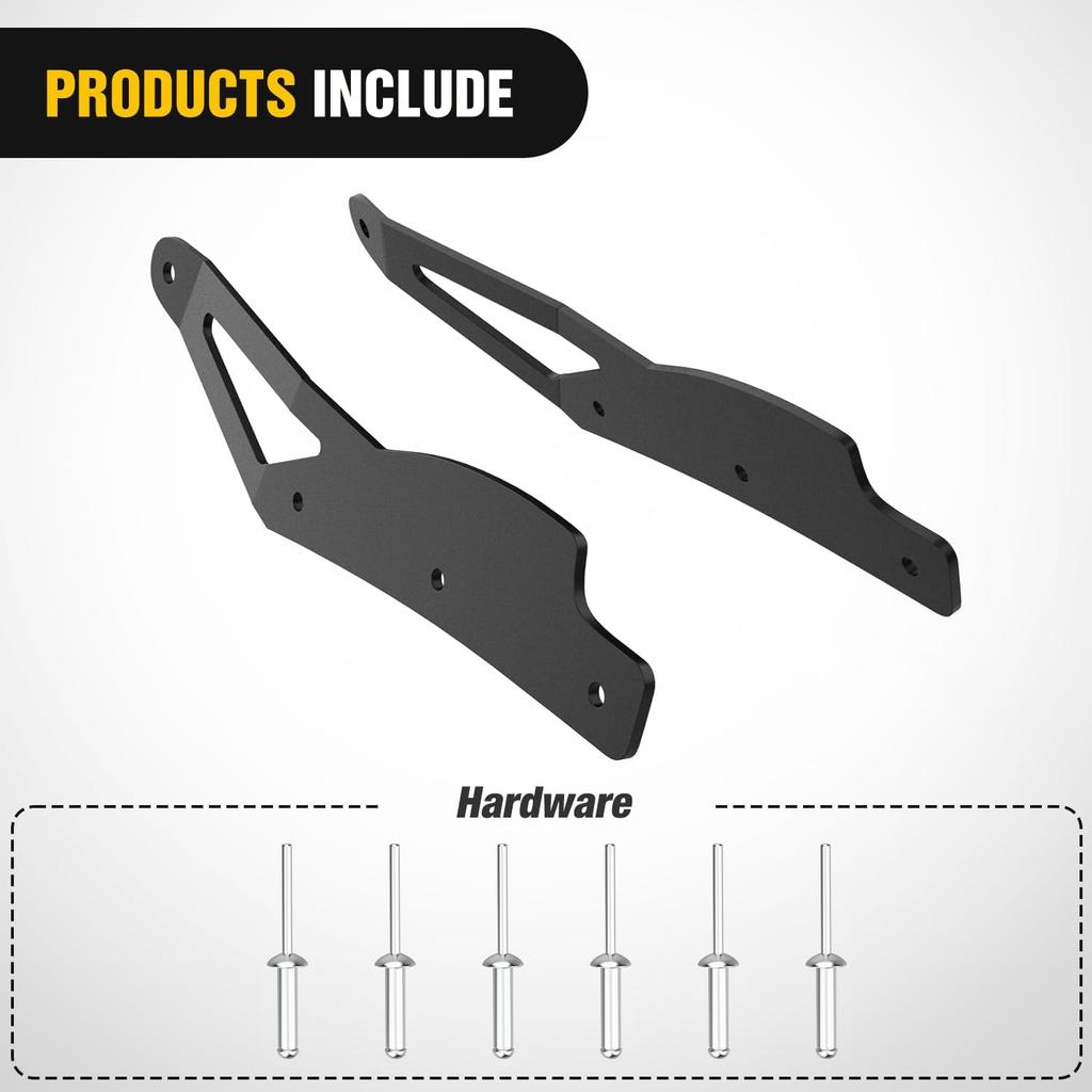 Nilight 42 inch Curved LED Light Bar Bracket Mounting Upper Windshield Roof Cab Brackets Compatible with Toyota Tacoma with Factory Roof Rack 2005