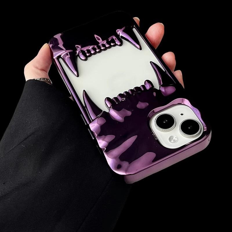 Hollow Heat Dissipation Pleated Electroplated Tiger Teeth Suitable for IPhone 16 Mobile Phone Case Apple 15 Matte 14 Protective Cover
