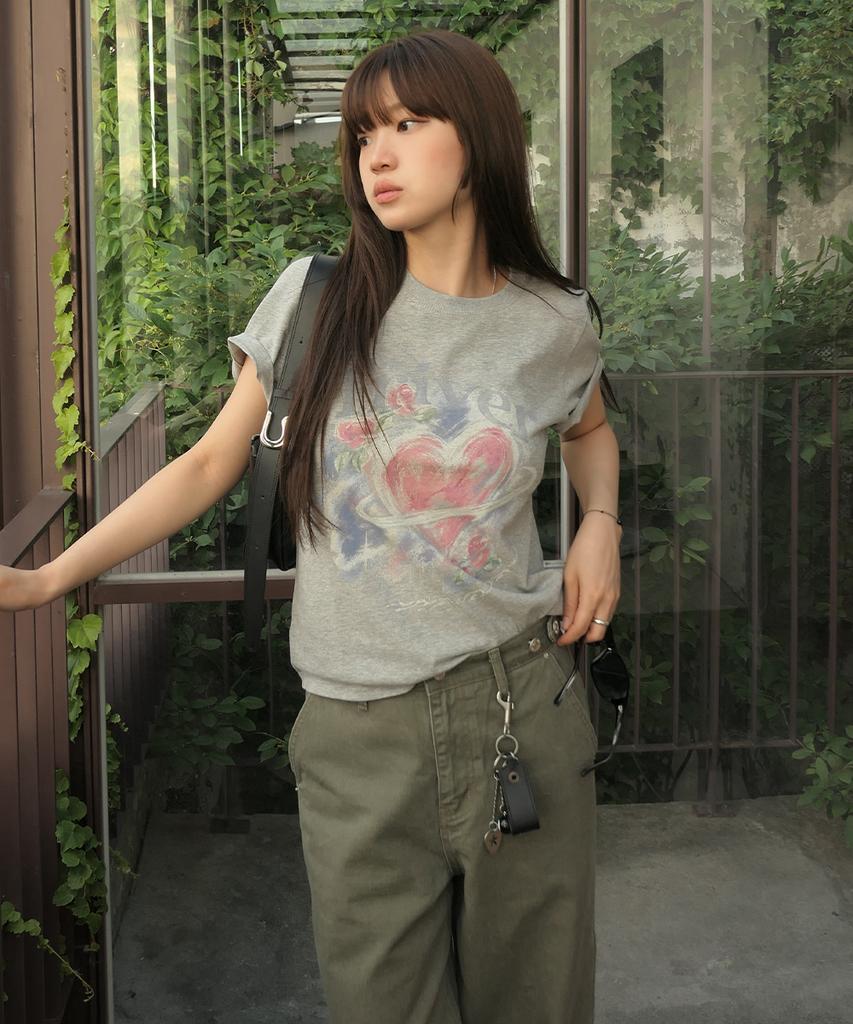Peulibeo07 Heart Space T-Shirt [Frsp09Ts01]_Gray