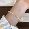 Double Layered Round Pearl Bracelet Women Elegant Delicate Jewelry