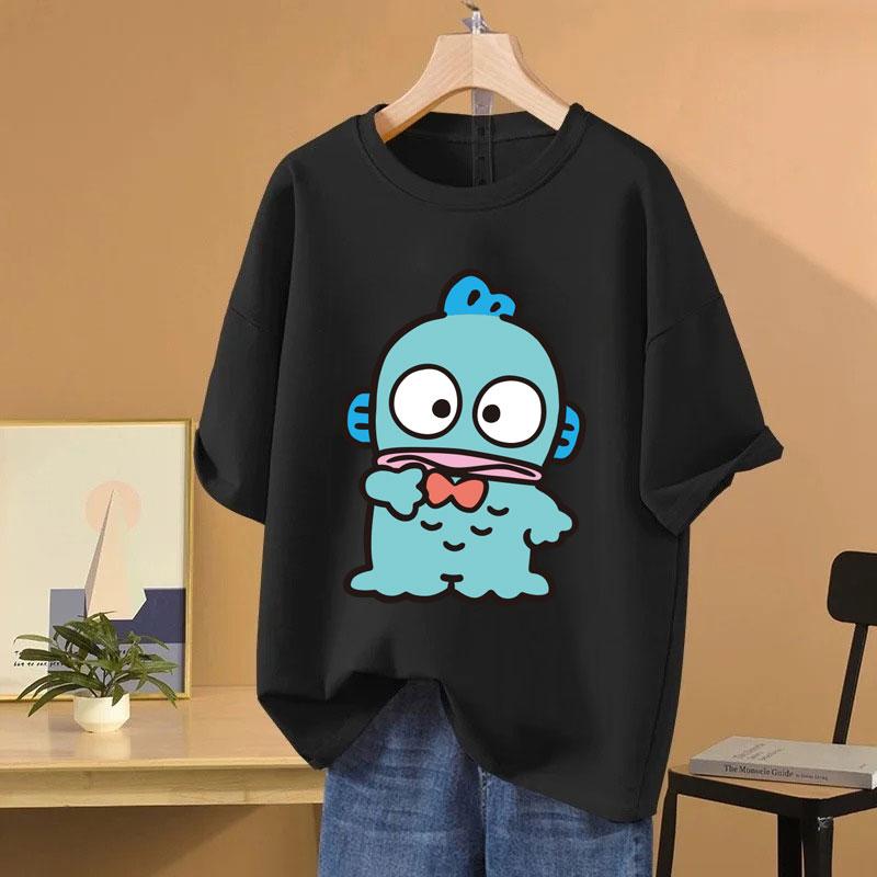

Hangyodon Cartoon Anime Women Tshirt Summer Short Sleeve Cotton Women Tee Shirts Tops New Fashion Couple Clothes S