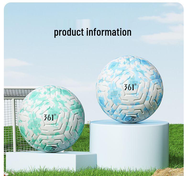 361 Degrees Seamless Junior High School Football: Explosion-Proof, Super Soft, Hot Melt Bonded Training Ball for Primary & Secondary Schools.