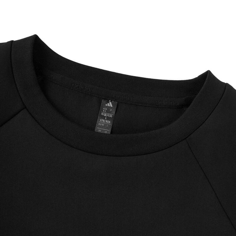 adidas FW25 Loose Short Round Neck Pullover Long Sleeve Sweatshirt Women Sweatshirt KC2192