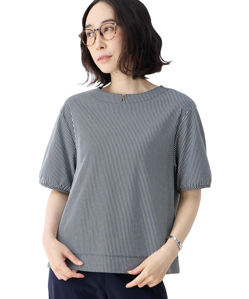 DECOY Tricot Stripe Navy Women's Pullover, 491212,