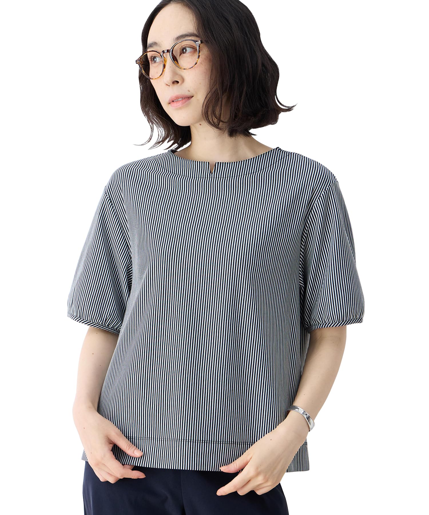 

DECOY Tricot Stripe Navy Women s Pullover, 491212,