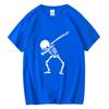Summer Fashionable Breathable Soft Skull Pattern Print Short Sleeves Loose Oversized Versatile Comfortable Soft Women's Round Neck Cotton T-shirt