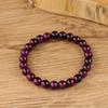 Festive Gifts Purple Garnet Beaded Bracelet Elegant Fashion Jewelry For Women Daily Wear Gift